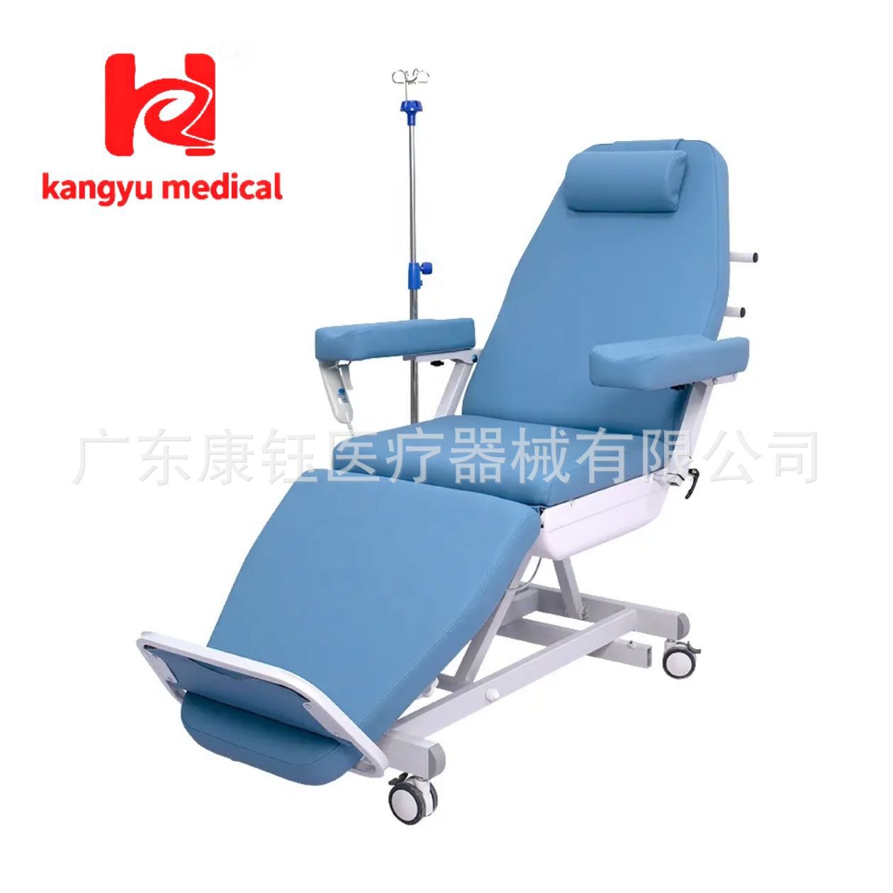 High-end mobile electric hospital bed, multifunctional electric dialysis and blood collection bed for hospital use, only for export
