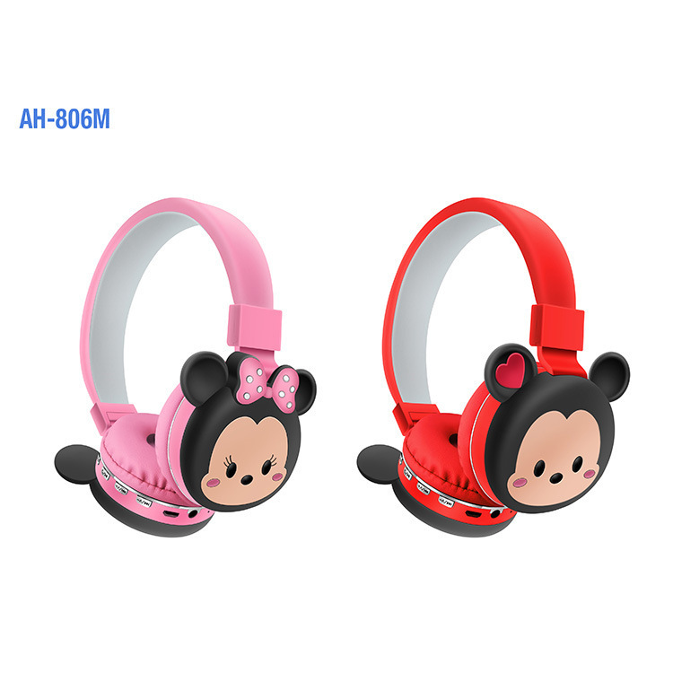 AH-806M new headset cute cartoon KT cat Bluetooth headset mobile phone computer music stereo headset.