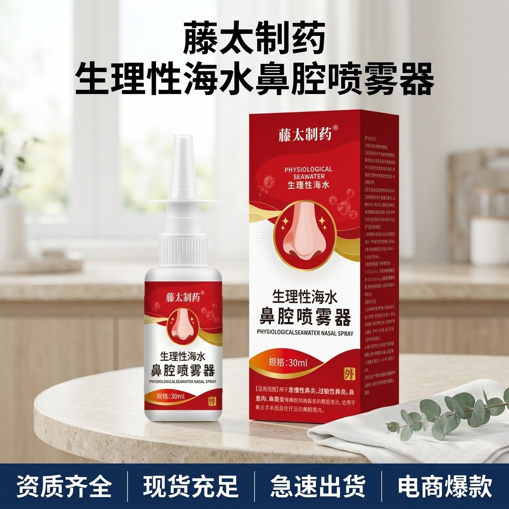 Tengtai Pharmaceutical Physiological Sea Water Nasal Spray 30ml Medical Device Nasal Care Cleaning Agent In Stock for Delivery