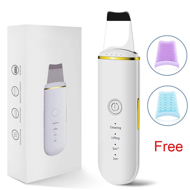 Cross-Border Ultrasonic Skin Scraper, Beauty Device, Facial Cleansing Device, Blackhead Remover, Handheld Skin Scraper, Blackhead Remover