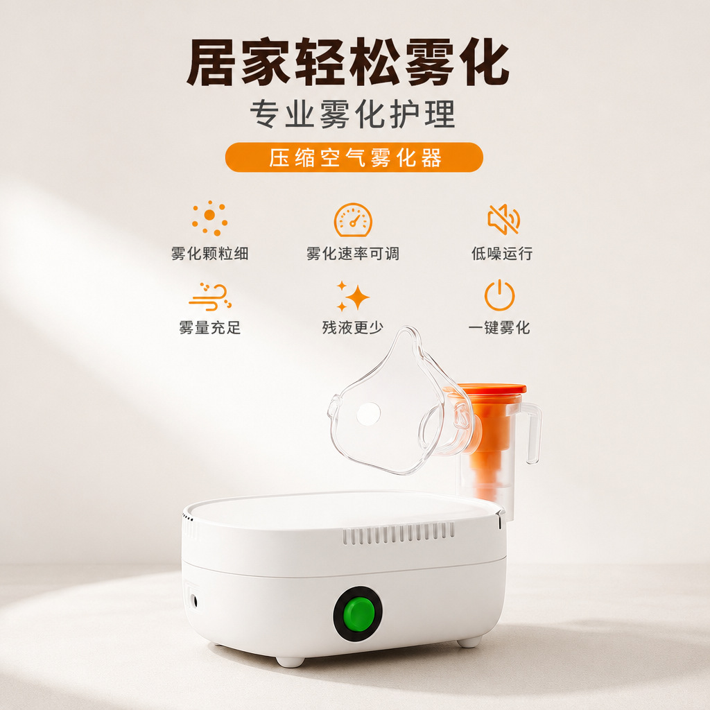 Compression Nebulizer for Medical Use, Suitable for Adults, Children, and the Elderly, Household Air Compression Atomization Measuring Device, Foreign Trade Neutral Product