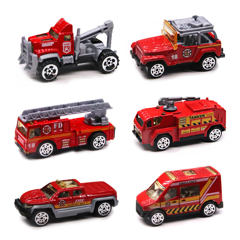 [Alloy] children's toy car model boy car live toy excavator fire truck engineering truck wholesale