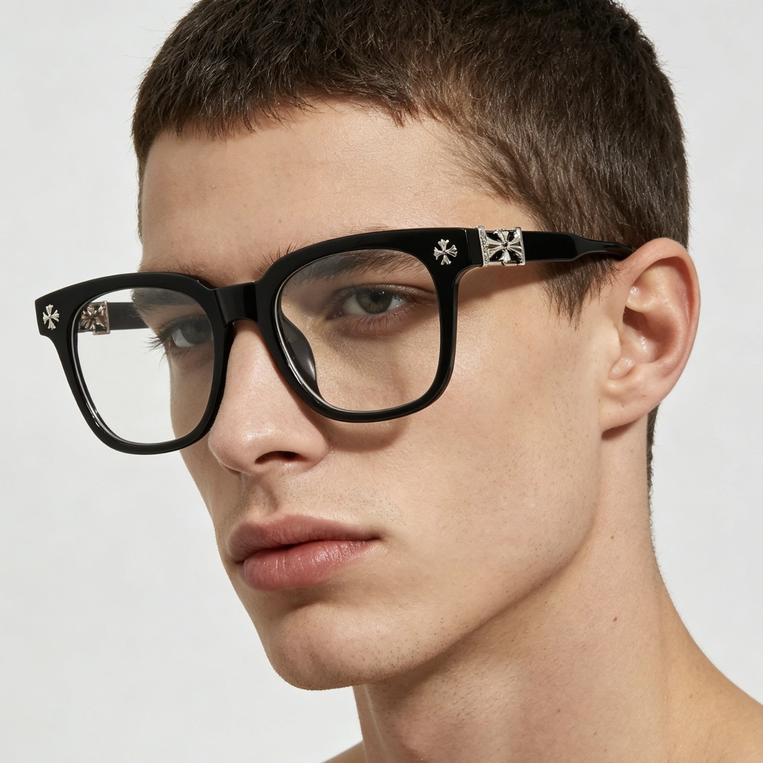Cross-border bestseller: 2273 personalized retro cross-frame eyeglasses with blue light blocking lenses, available for wholesale and custom orders for export