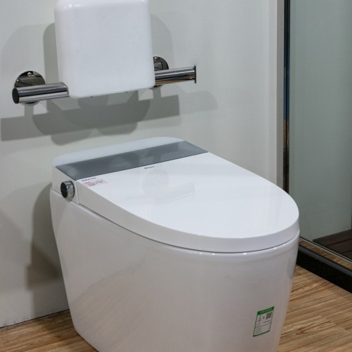 Hospital Nursing Home Park Elderly Disabled Toilet Soft Backrest Black and White. Anti-Fall K-7-1